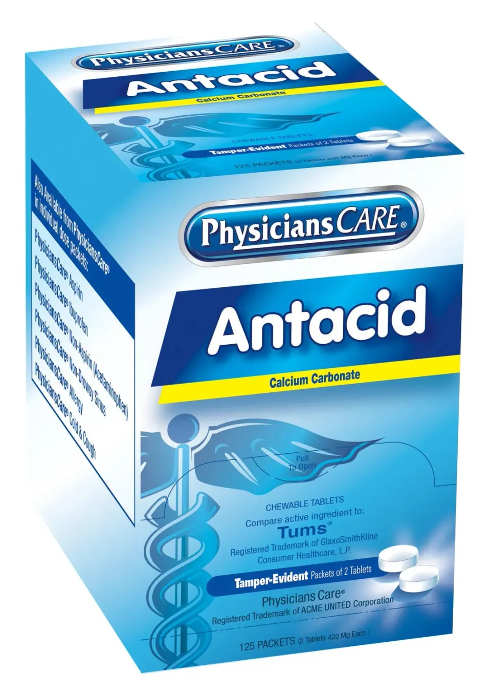 PhysiciansCare Antacid syrenøytraliserende tabletter 125x2 stk