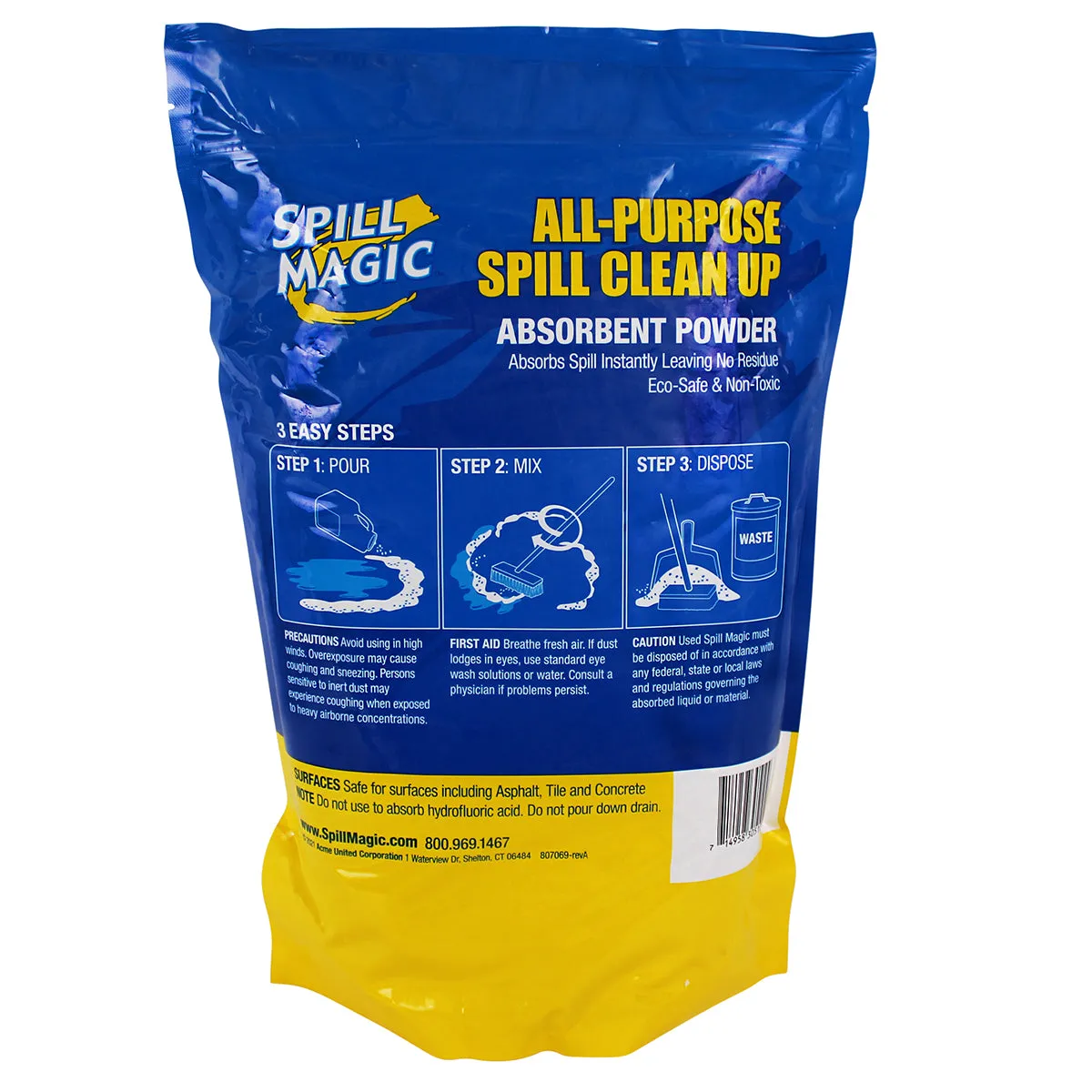 First Aid Only Spill Magic absorberingspulver 1,36 kg pose
