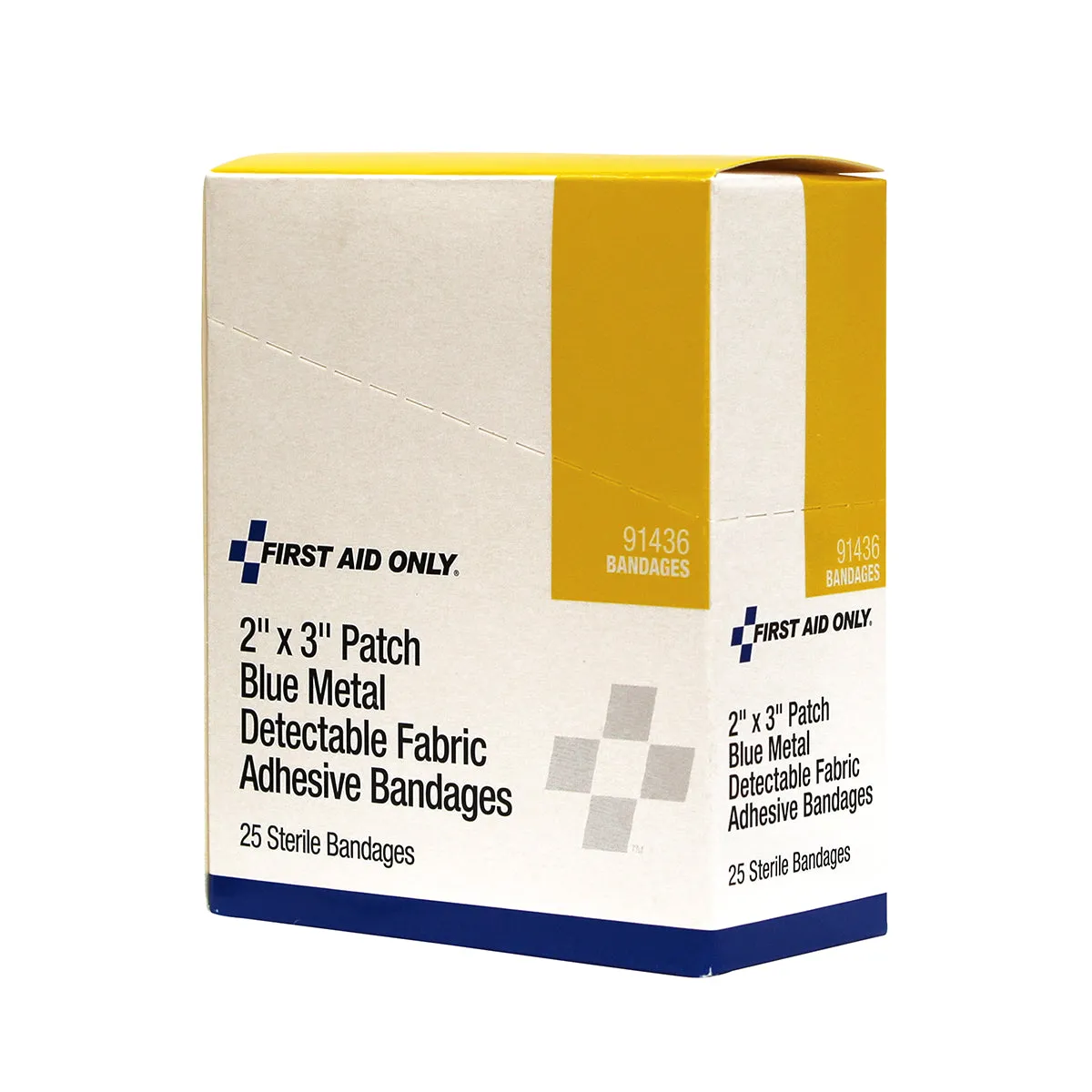 First Aid Only Patch 2x3 plaster blå metall 25 stk