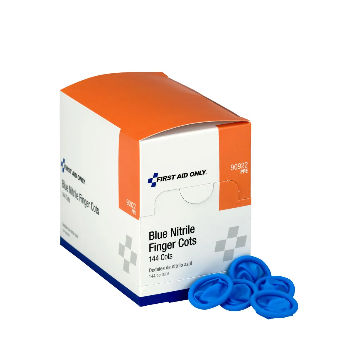 First Aid Only fingerhetter nitril large 144 stk blå
