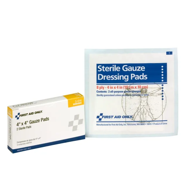 First Aid Only 4x4 steril gasbind 2 stk pustende