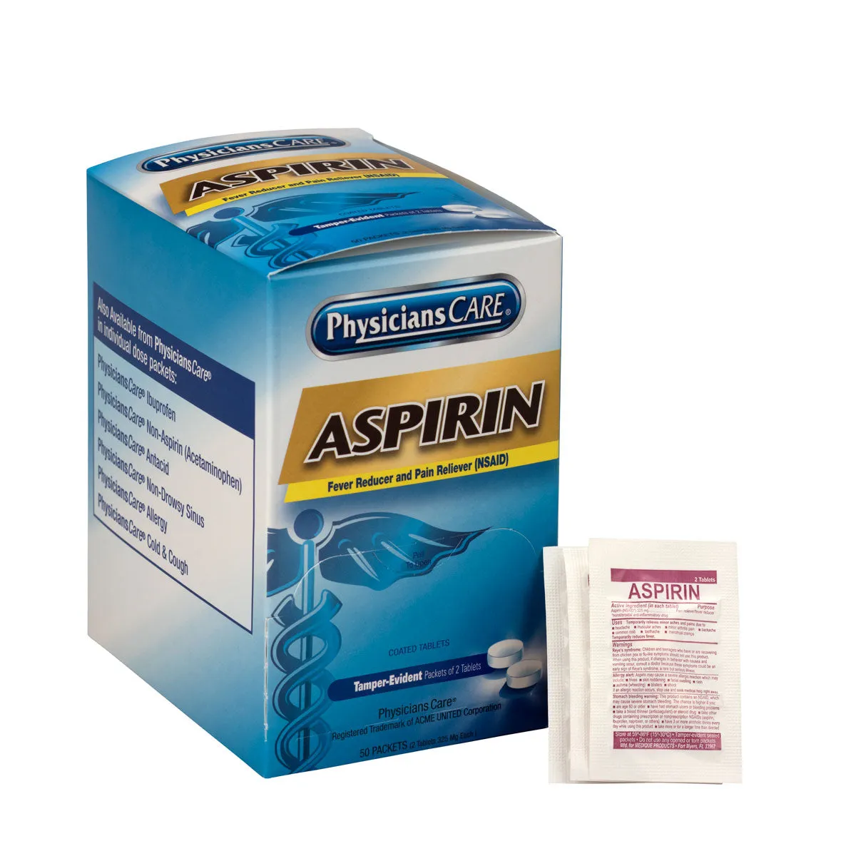 PhysiciansCare Aspirin 325mg aspirintabletter 100 stk smertelindrende