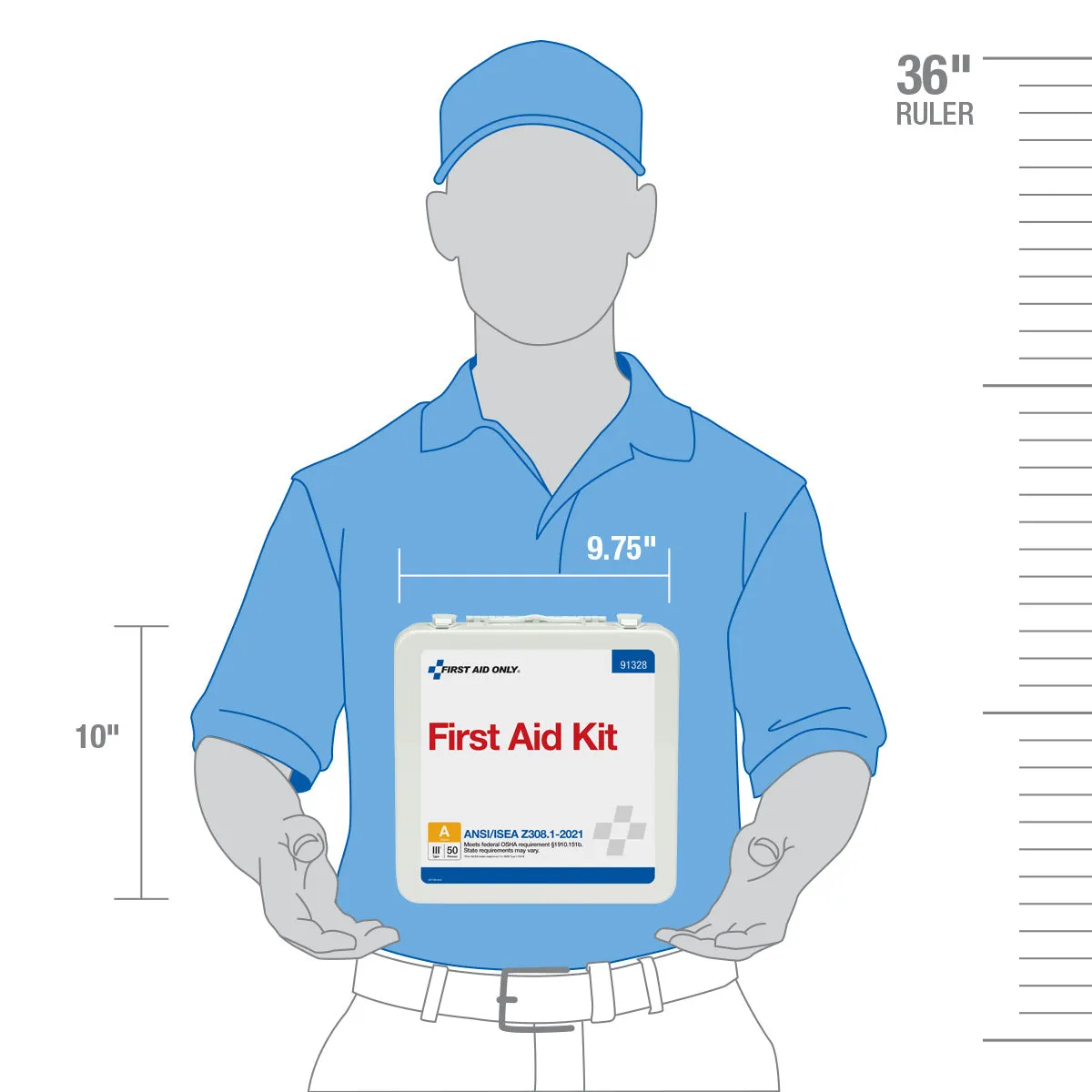 First Aid Only 50 personer førstehjelpsskrin metall 184 deler