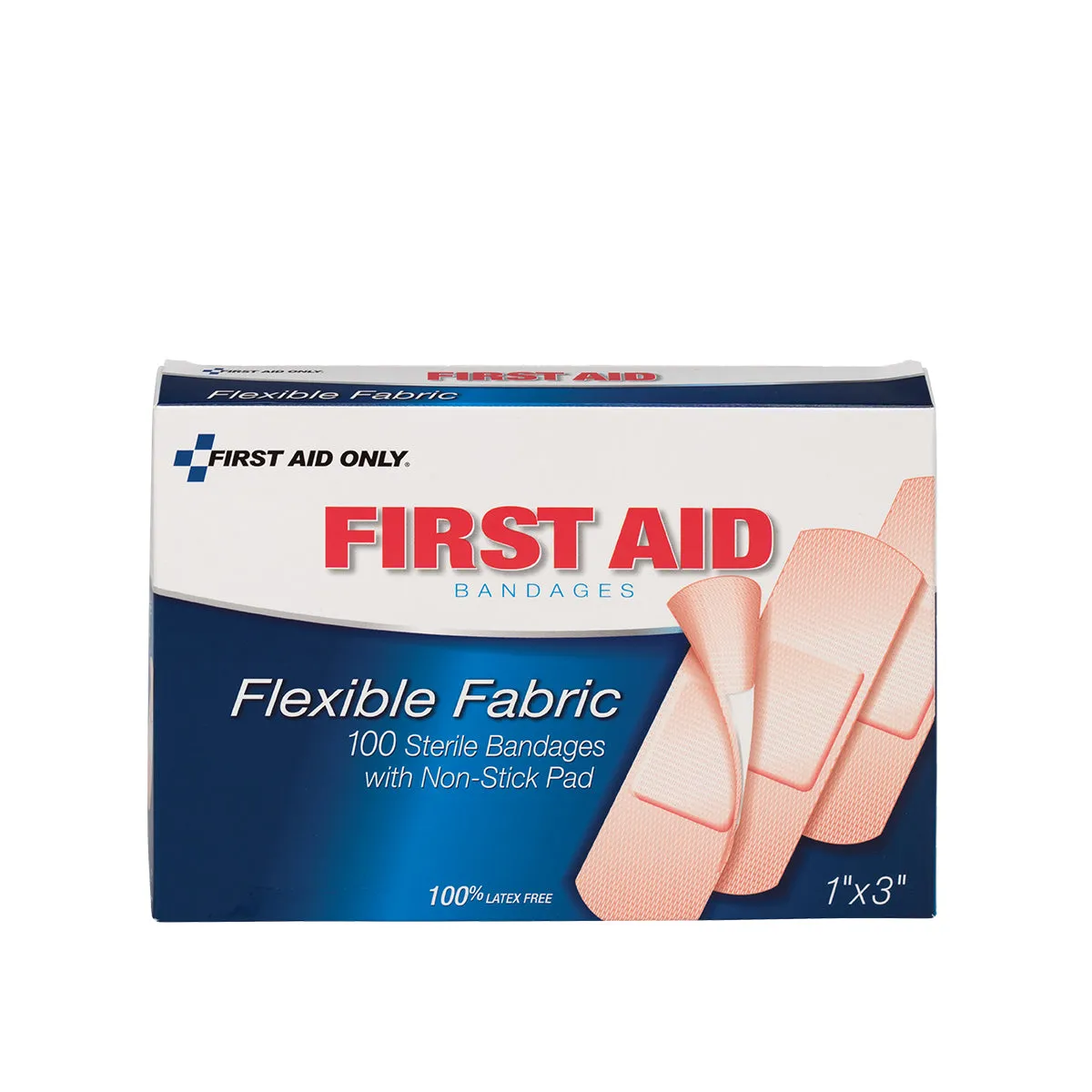First Aid Only 1x3 stoffplaster 100 stk fleksibelt