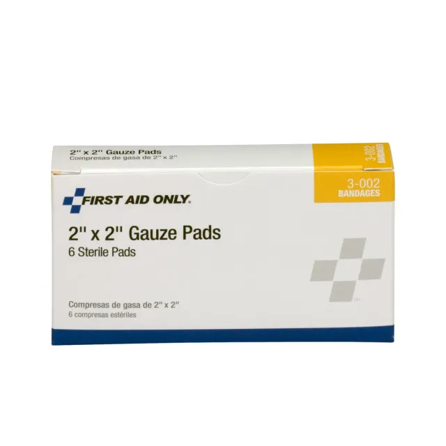 First Aid Only 2x2 sterile gasbind 6 stk