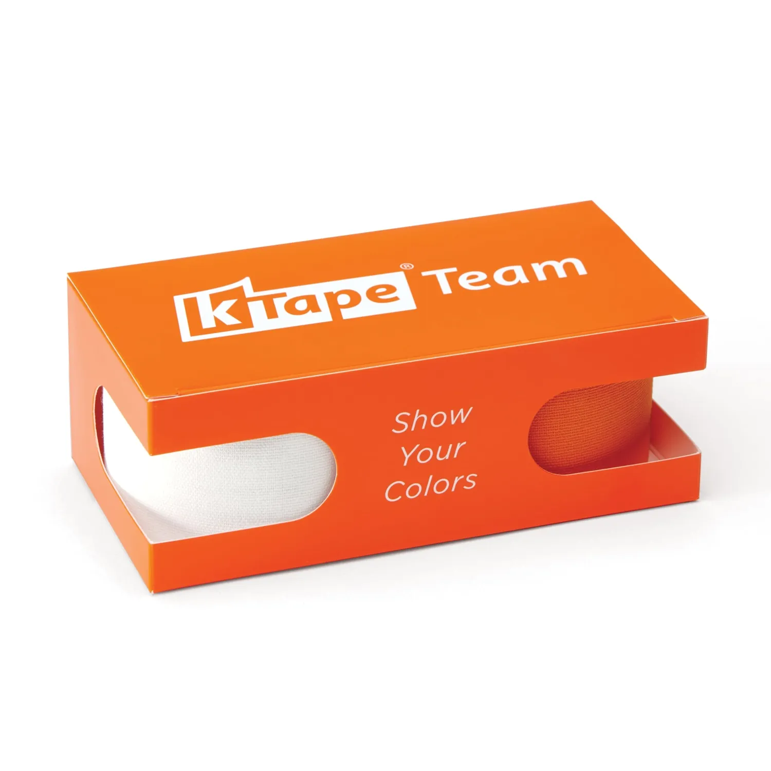 K-tape Team White & Orange kinesiologitape 2x5 m oransje lateksfri
