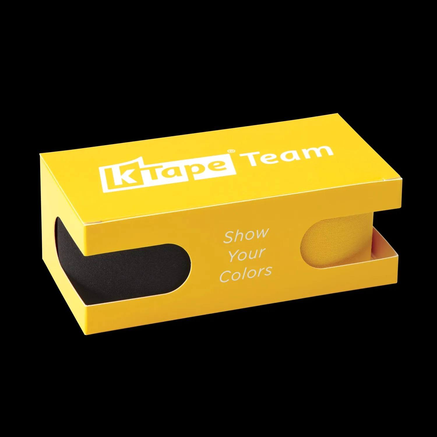 K-tape Team kinesiologitape svart gul 2 x 5 m