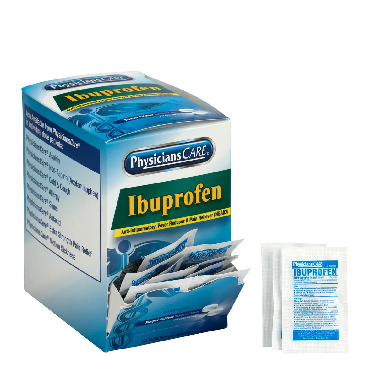 First Aid Only PhysiciansCare Ibuprofen tabletter 200 mg 125 poser