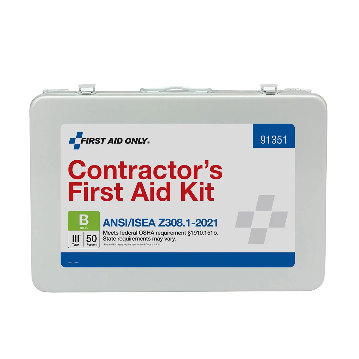 First Aid Only Contractor førstehjelpsskrin 50 personer metall ANSI B