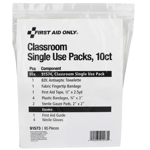 First Aid Only klasserom førstehjelpssett 10 pk engangs