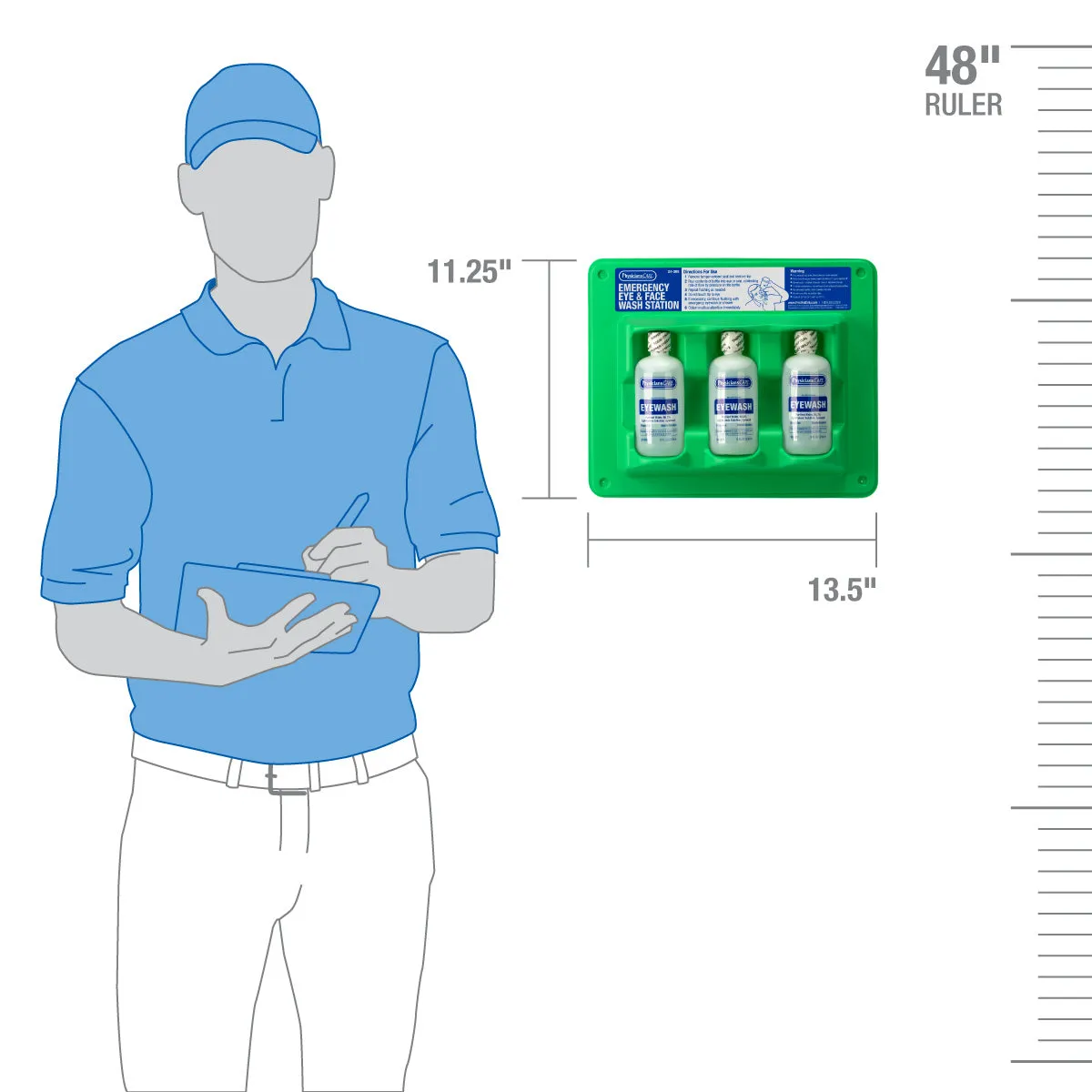 First Aid Only Eyewash Station øyeskyll 6x236 ml veggfeste