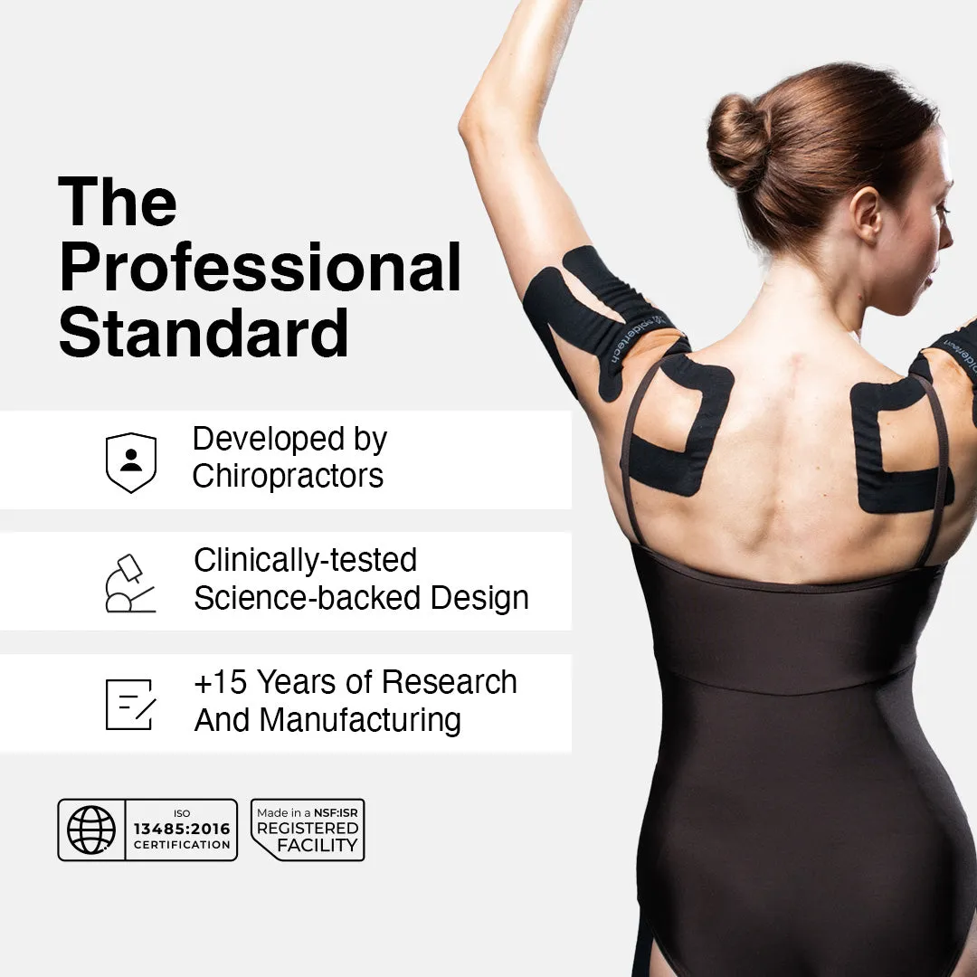 SpiderTech Pro Shoulder kinesiologitape høyre blå 2-pakning