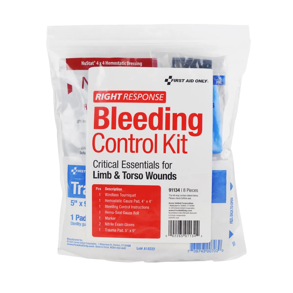 First Aid Only Critical Essentials Bleeding Control blødningssett