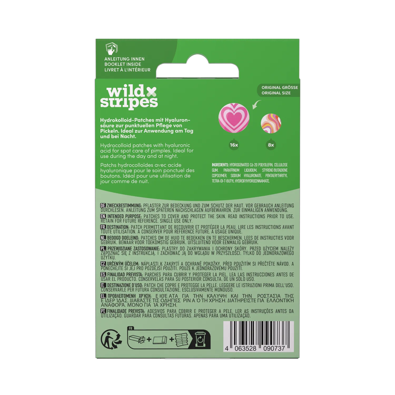Wild Stripes Groovy Recover kviseplaster 24 stk farget