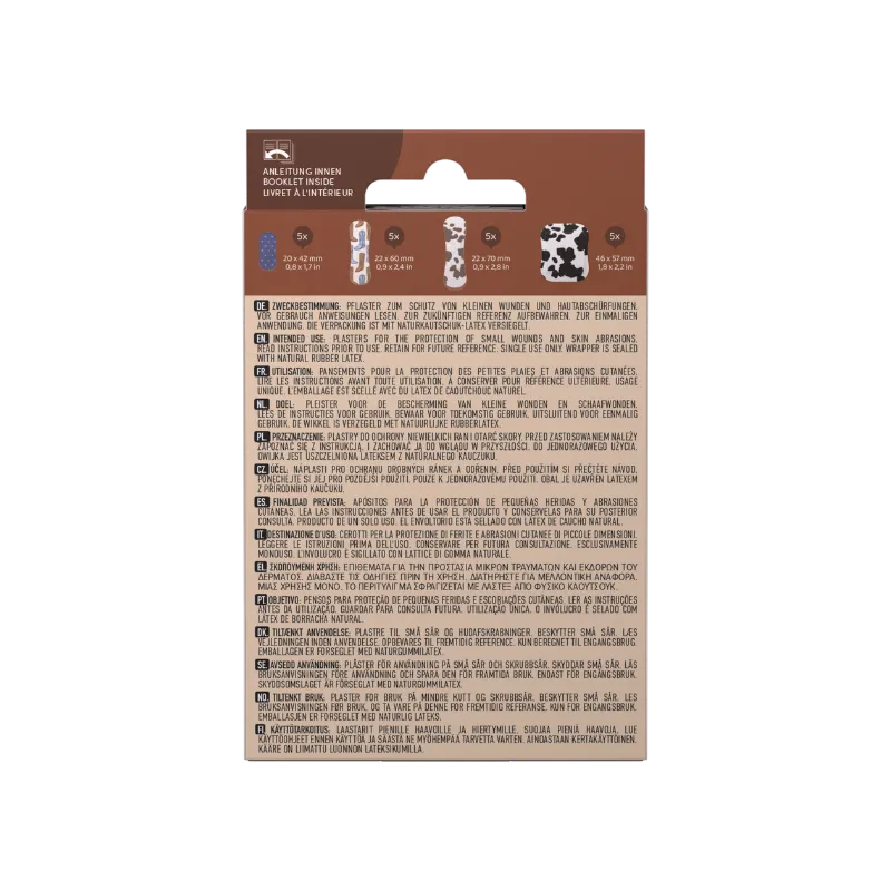 Wild Stripes Rodeo Ranch plaster cow-print 20-pk sensitiv