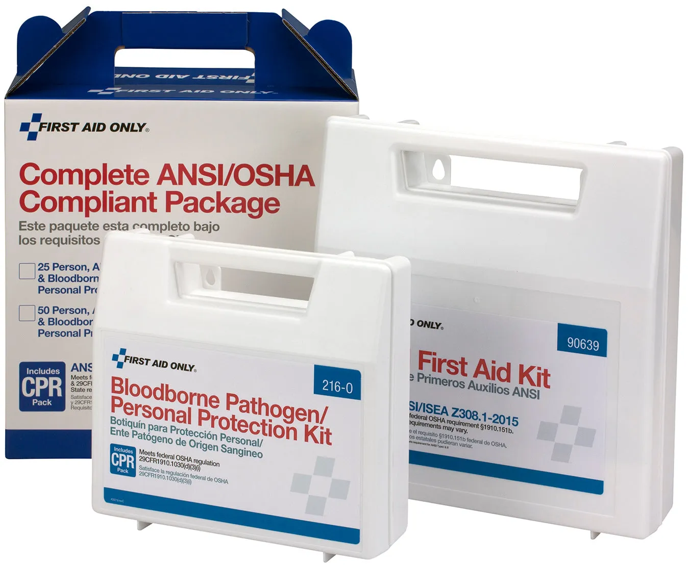First Aid Only 50 personer førstehjelpsskrin ANSI komplett 2-del