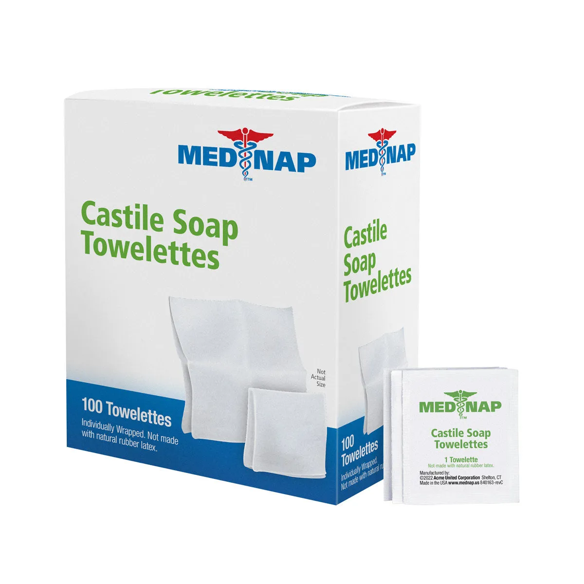 First Aid Only Castile såpeservietter 100 stk mild