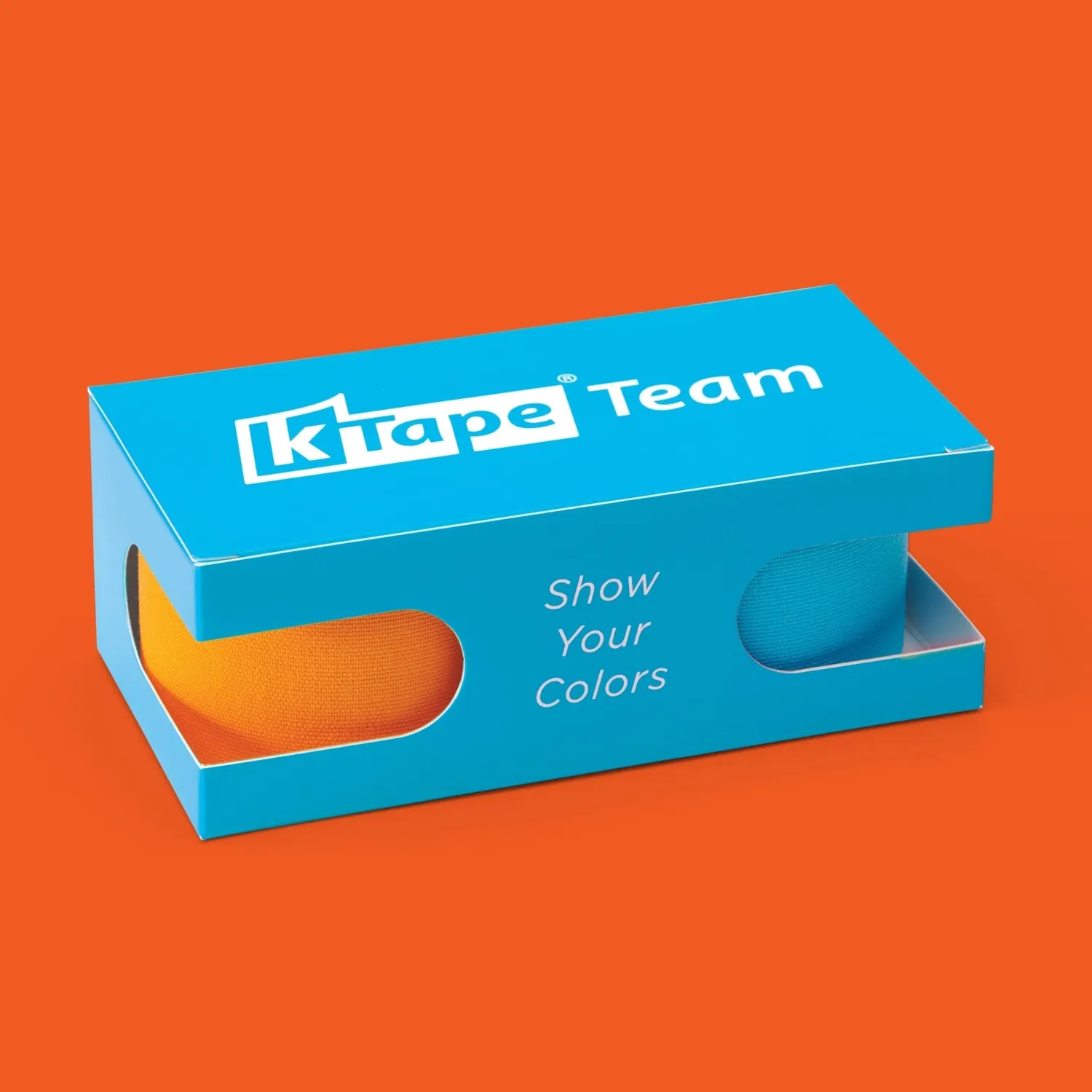 K-tape Team kinesiologitape 2x5cmx5m orange og blå