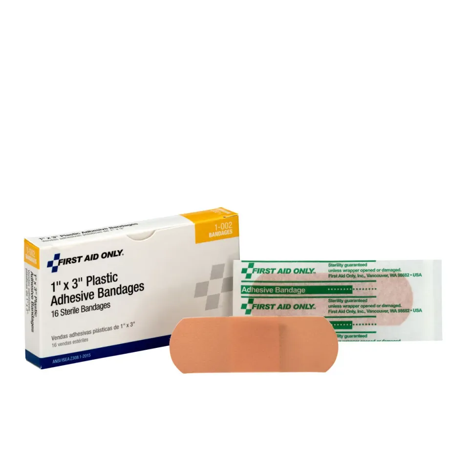 First Aid Only plastplaster 2,5x7,6 cm 16 stk vannavvisende