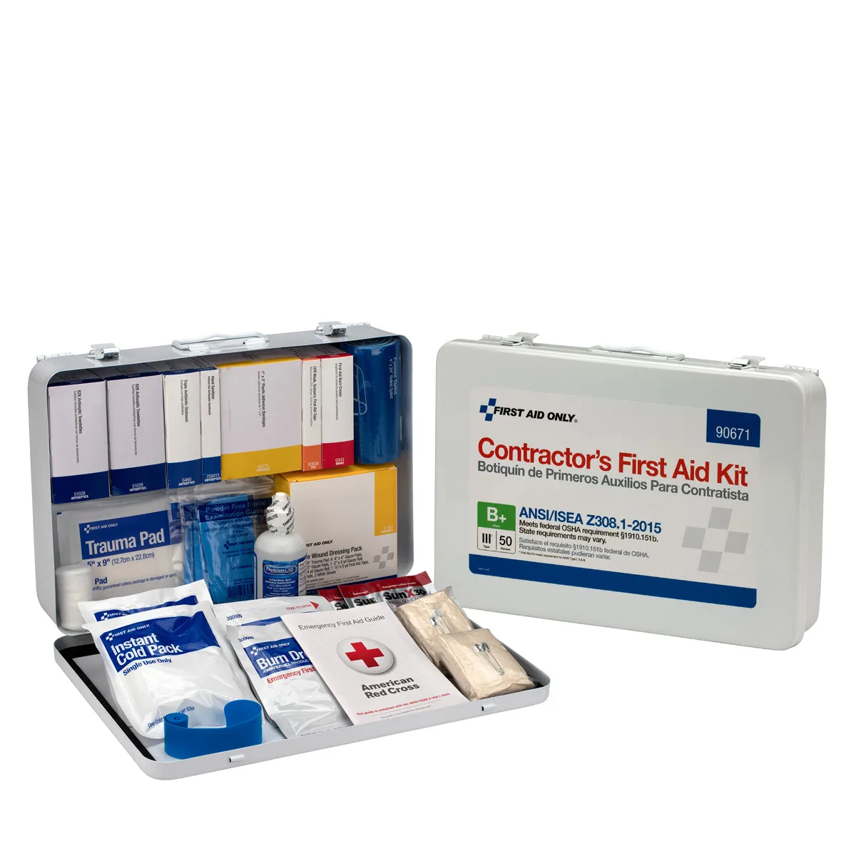 First Aid Only Contractor skap 50 personer metall ANSI B+