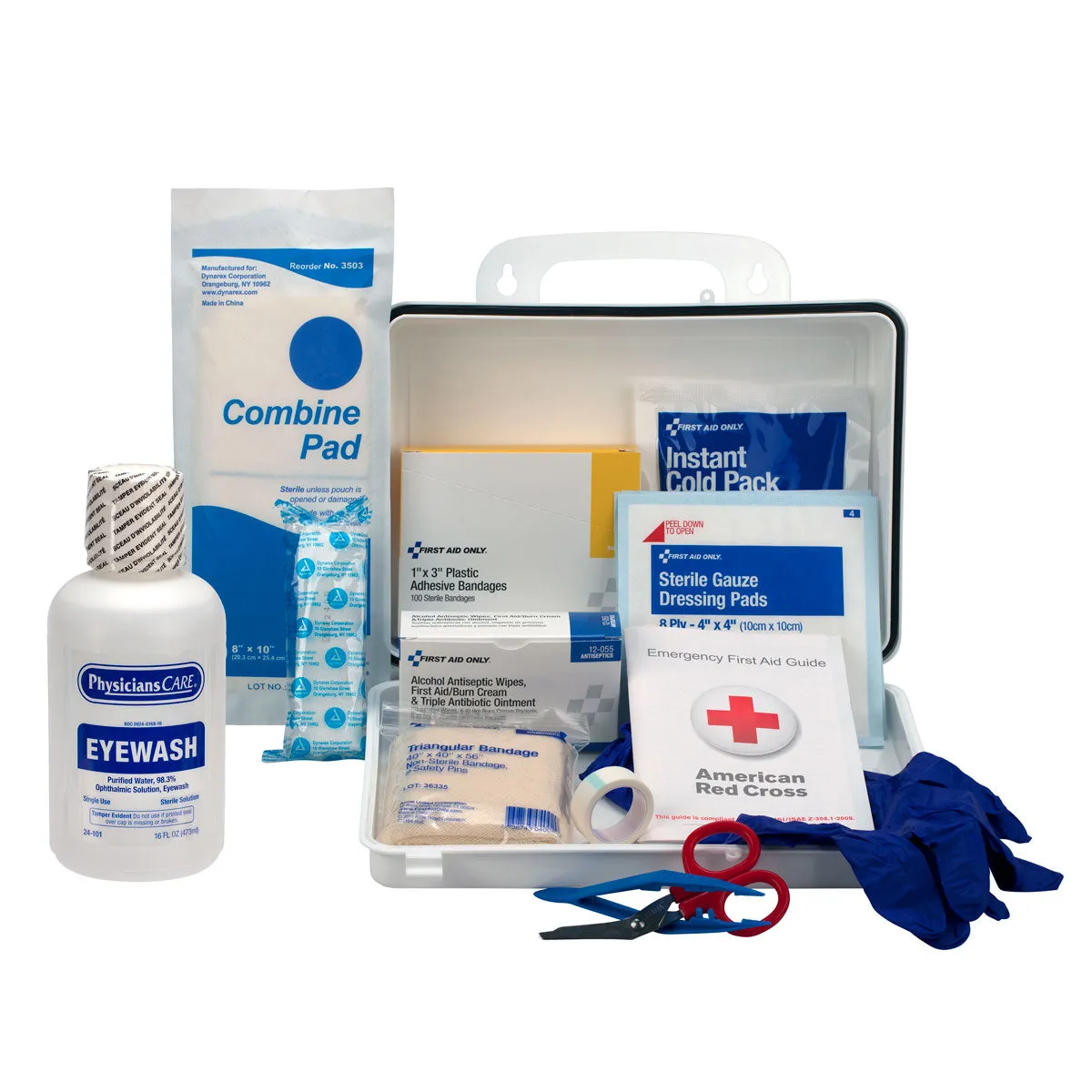 First Aid Only Single 16 oz øyeskyllestasjon + sett 25 personer