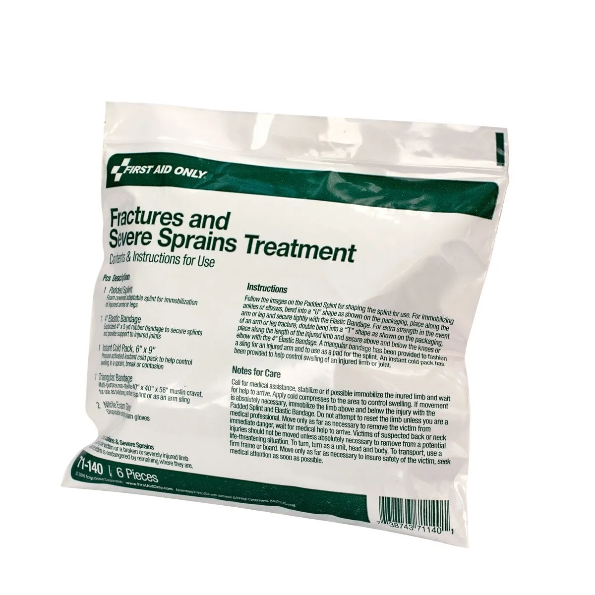 First Aid Only Sam Splint skinnesett 6 deler armskade