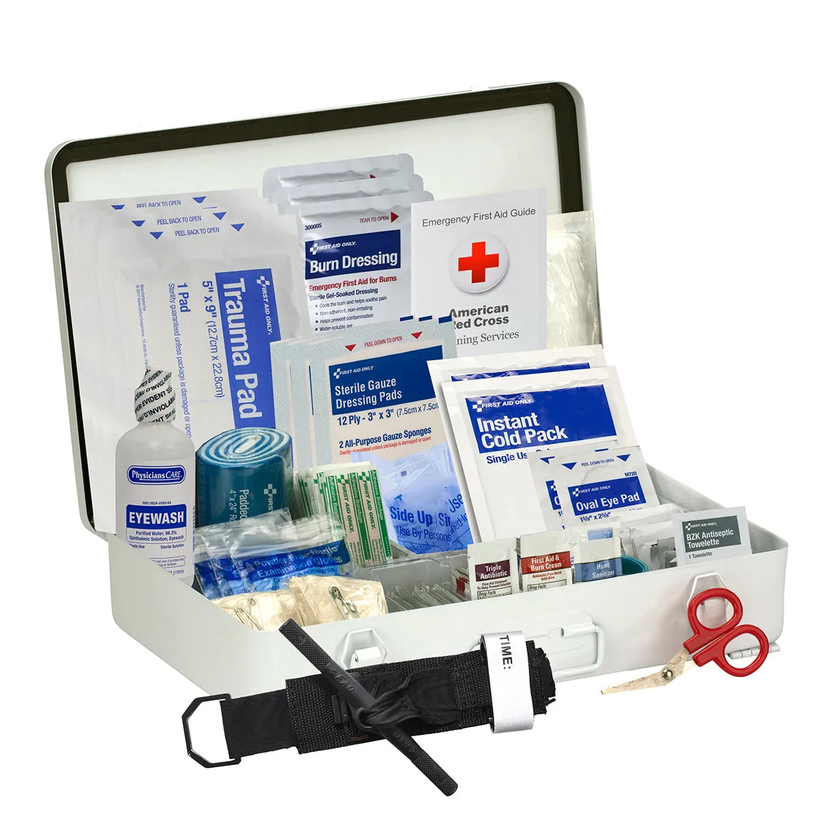 First Aid Only 50 Person ANSI B førstehjelpsskrin metall 210 deler