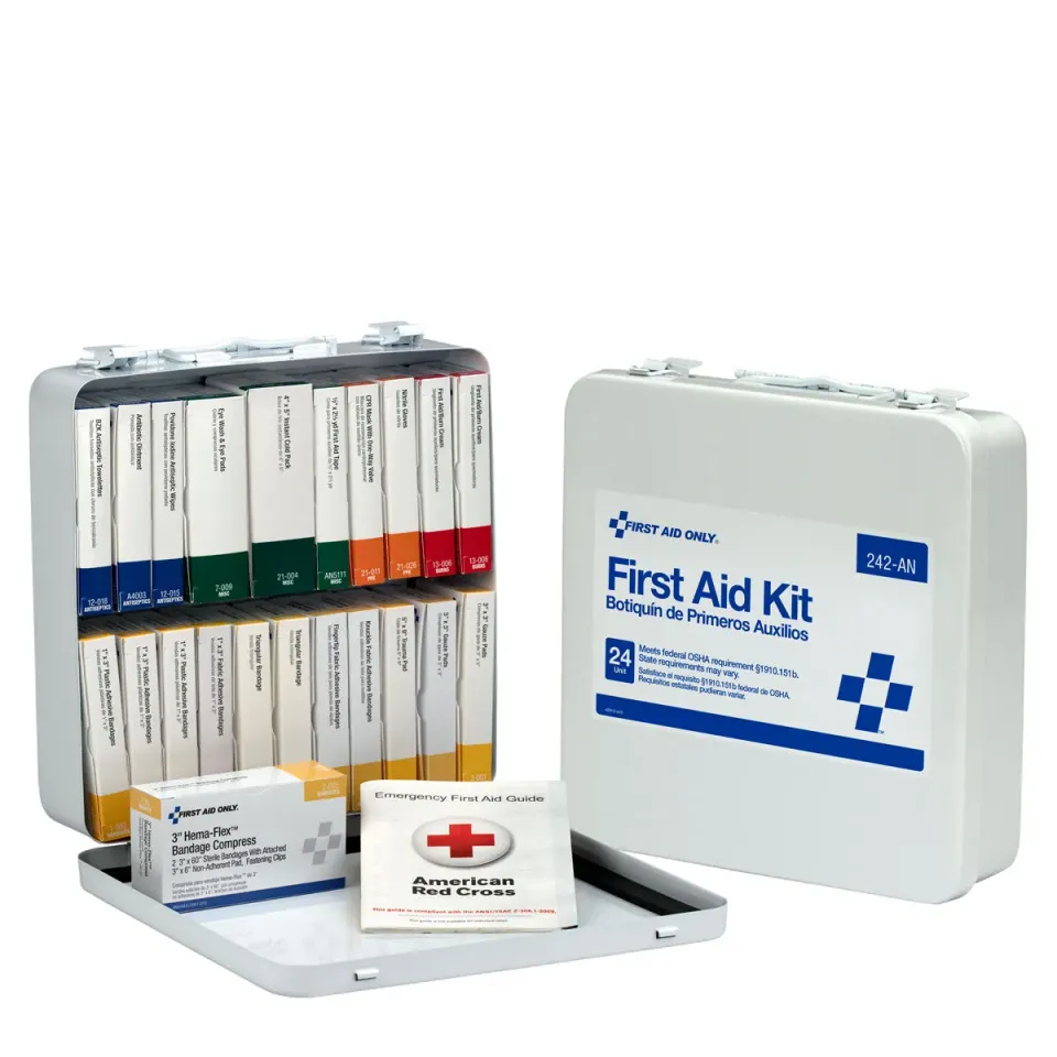 First Aid Only 24 Unit førstehjelpsskrin 165 deler metall