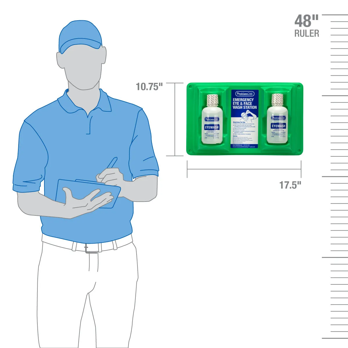 First Aid Only Eyewash Station øyeskyll 2x473 ml vegg