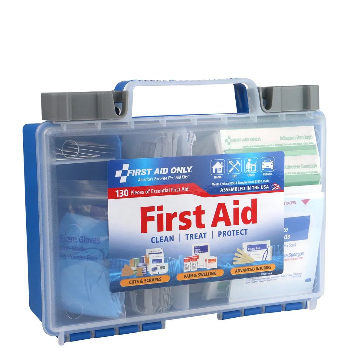 First Aid Only 25 personer førstehjelpsskrin plast 130 deler