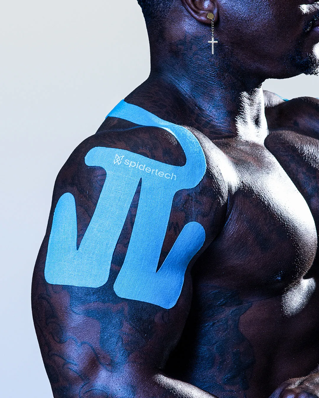 SpiderTech Pro Shoulder plaster blå 2-pk høyre skulder