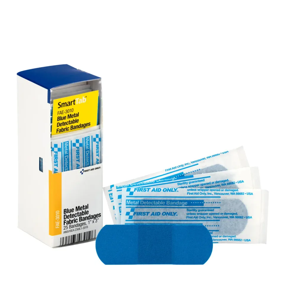 First Aid Only SmartCompliance plaster blå metall 25 stk