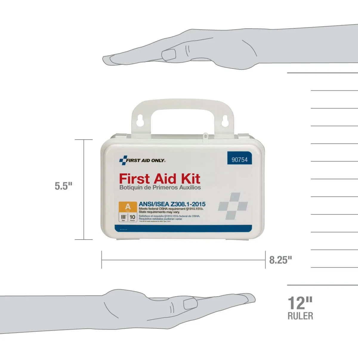 First Aid Only 10 Person ANSI A førstehjelpsskrin 71 deler