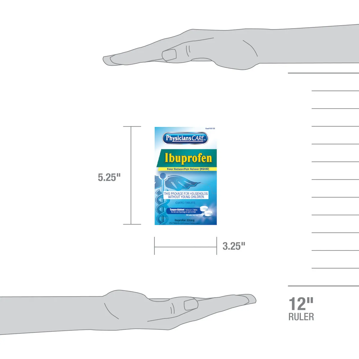 First Aid Only PhysiciansCare Ibuprofen tabletter 200 mg 125 poser