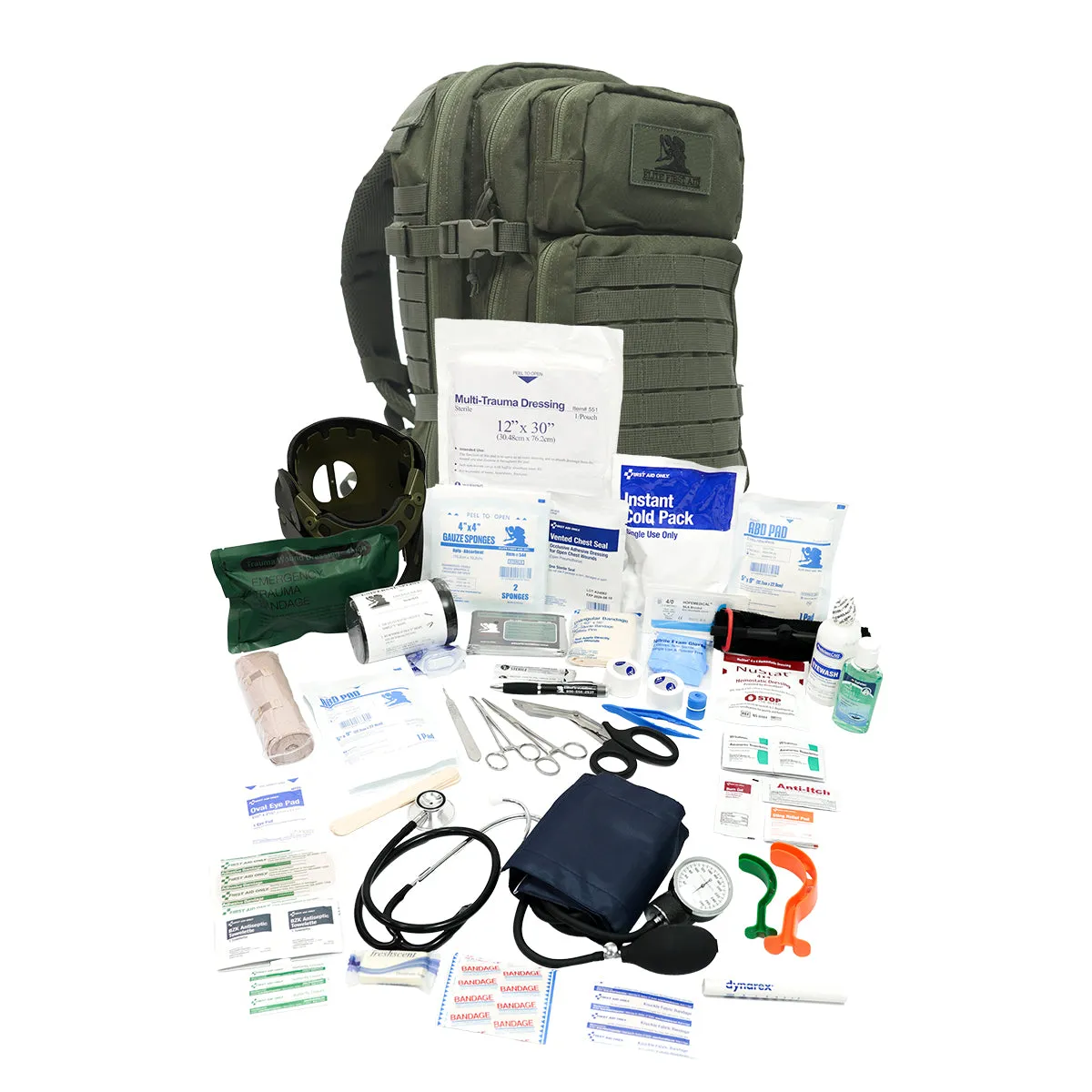 First Aid Only Tactical Trauma sekk oliven blødningskontroll