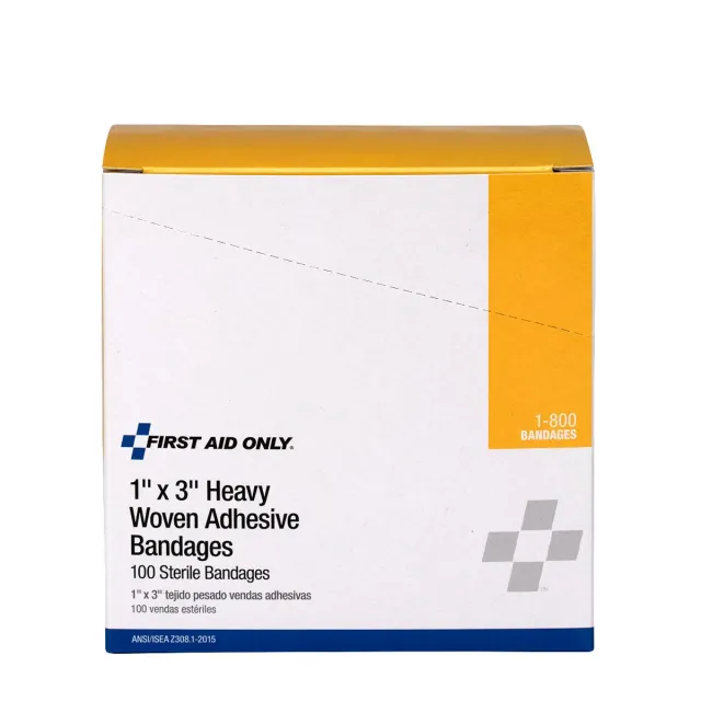 First Aid Only 1x3 Heavy Woven plaster stoff 100 stk