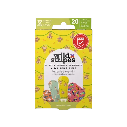 Wild Stripes Jungle Vibe barneplaster 20 stk sensitiv