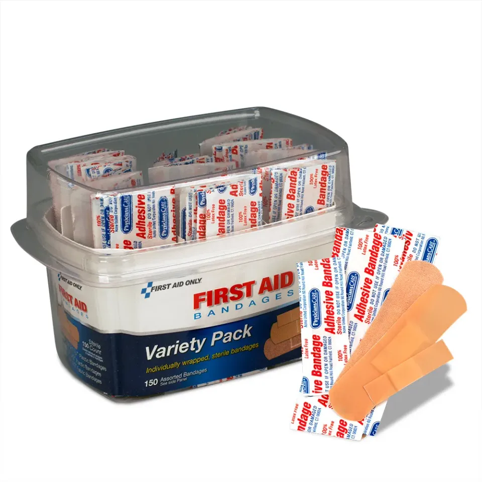 First Aid Only plaster boks 150 stk assortert pustende