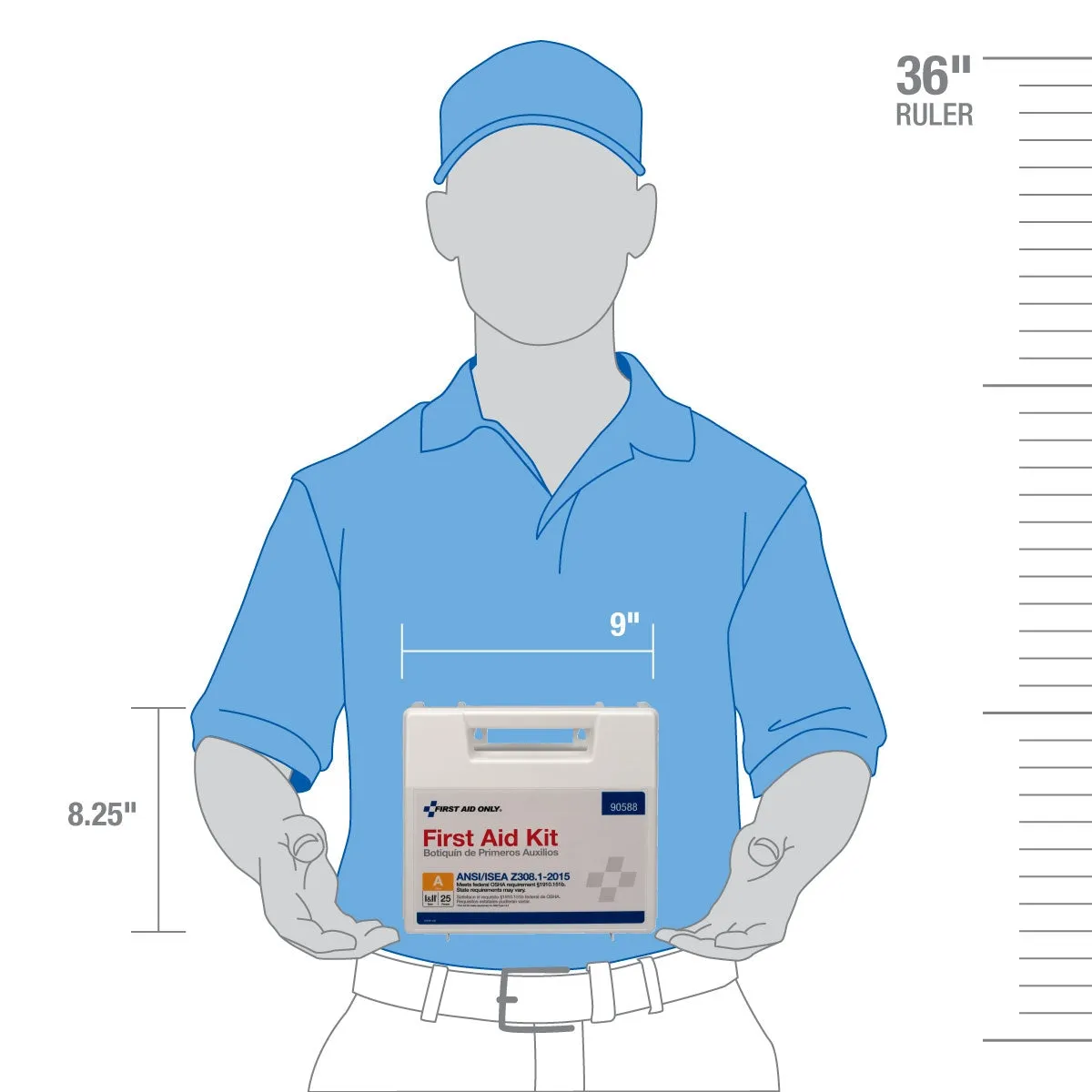 First Aid Only 25 Person førstehjelpsskrin 89 deler plast