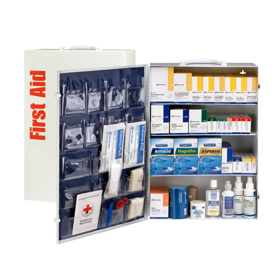 First Aid Only førstehjelpsskap metall 150 pers 4 hyller