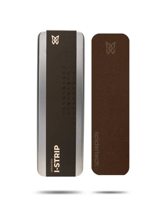 SpiderTech i-Strip kinesiologitape espresso boks ferdigkuttet