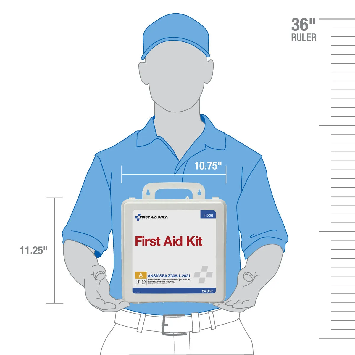 First Aid Only 50 Person ANSI A førstehjelpsskrin 130 deler
