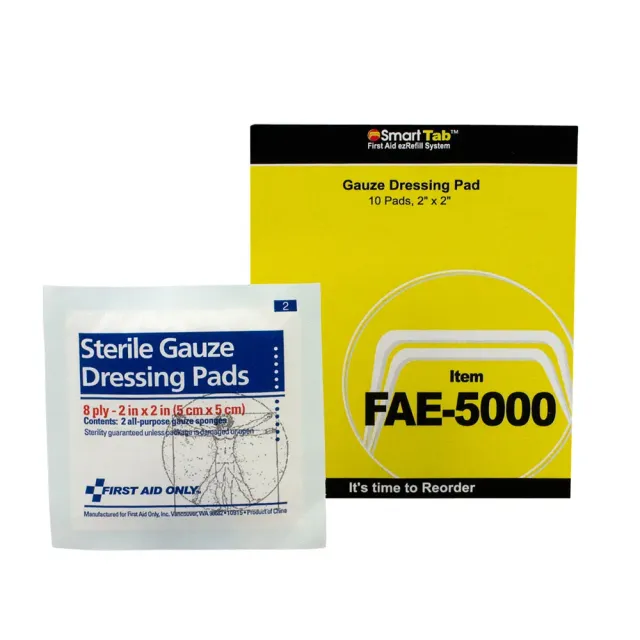 First Aid Only SmartCompliance kompress 5x5 cm steril 10 stk
