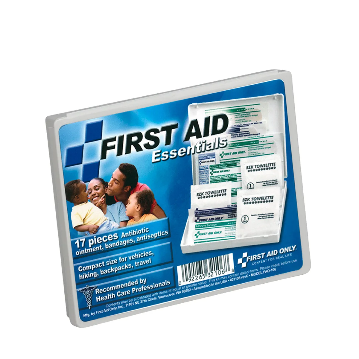 First Aid Only 16 Piece Travel førstehjelpssett plastboks