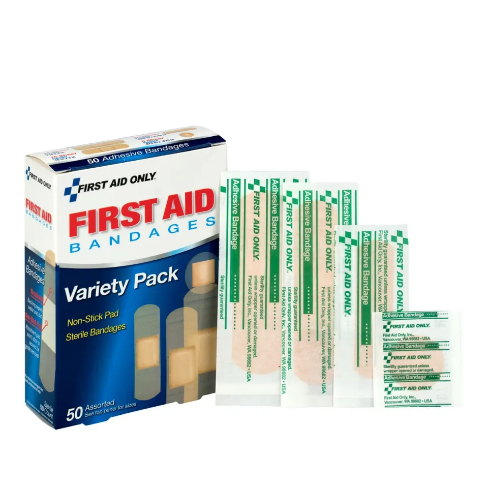 First Aid Only Sheer Strips plaster assortert 50 stk pustende