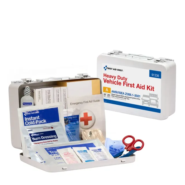 First Aid Only 25 Person ANSI A førstehjelpsskrin 115 stk metall