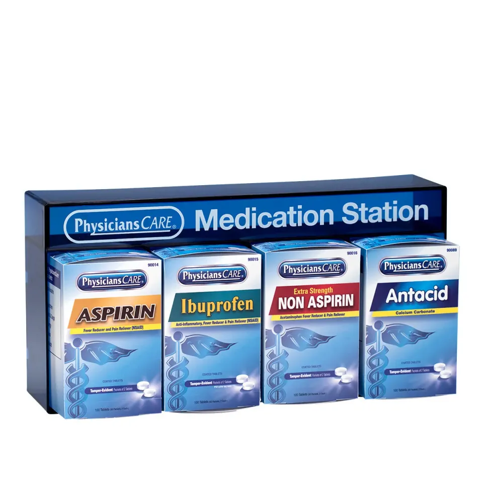 First Aid Only PhysiciansCare Medication Station medisinstasjon vegg