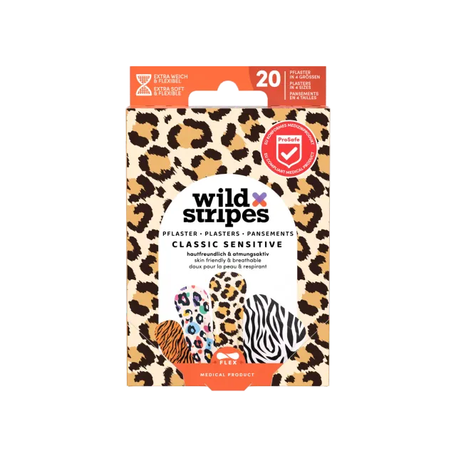 Wild Stripes Classic Sensitive plaster animal 20-pk sensitiv