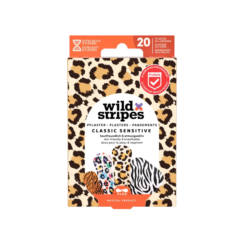 Wild Stripes Classic Sensitive plaster animal 20-pk sensitiv