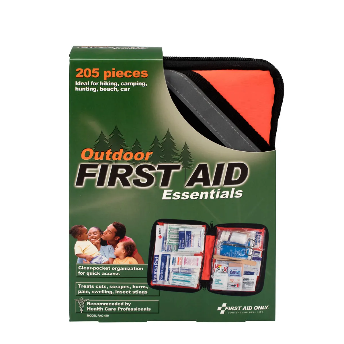 First Aid Only Outdoor førstehjelpssett 205 deler oransje